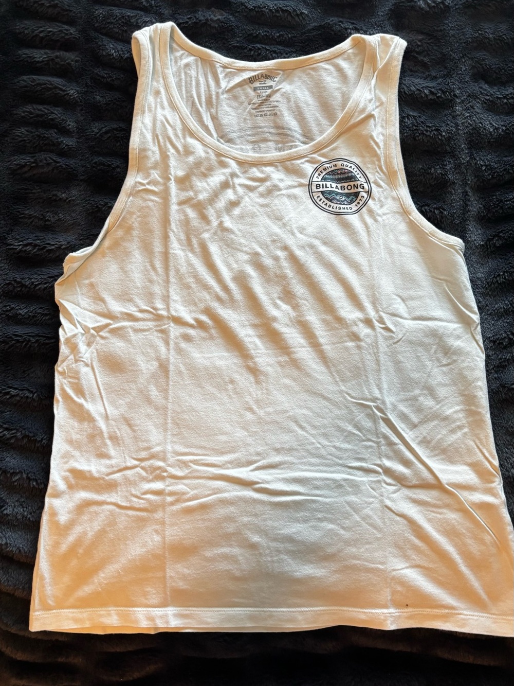 Billabong White Men’s Swim Tank with Chest Logo